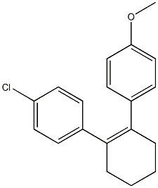 1-chloro-4-(2-(4-methoxyphenyl)cyclohex-1-enyl)benzene Struktur