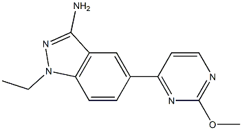 1-ethyl-5-(2-methoxypyrimidin-4-yl)-1H-indazol-3-amine Struktur