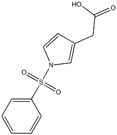 2-(1-(phenylsulfonyl)-1H-pyrrol-3-yl)acetic acid Struktur