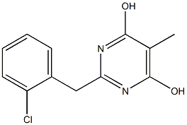 2-(2-chlorobenzyl)-5-methylpyrimidine-4,6-diol Struktur