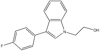 2-(3-(4-fluorophenyl)-1H-indol-1-yl)ethanol Struktur