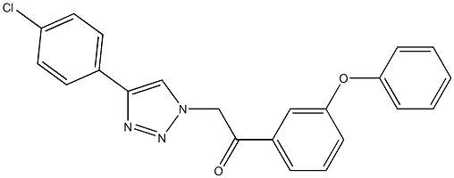 2-(4-(4-chlorophenyl)-1H-1,2,3-triazol-1-yl)-1-(3-phenoxyphenyl)ethanone Struktur