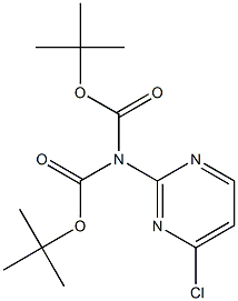 2-(bis(tert-butoxycarbonyl)amino)-6-chloropyrimidine Struktur