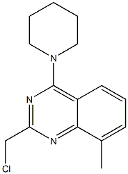 2-(chloromethyl)-8-methyl-4-(piperidin-1-yl)quinazoline Struktur