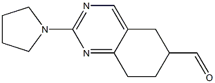 2-(pyrrolidin-1-yl)-5,6,7,8-tetrahydroquinazoline-6-carbaldehyde Struktur