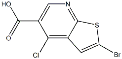 2-bromo-4-chlorothieno[2,3-b]pyridine-5-carboxylic acid Struktur