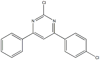 2-chloro-4-(4-chlorophenyl)-6-phenylpyrimidine Struktur