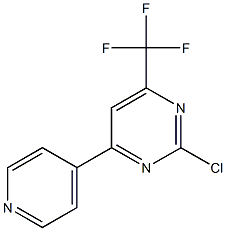 2-chloro-4-(pyridin-4-yl)-6-(trifluoromethyl)pyrimidine Struktur