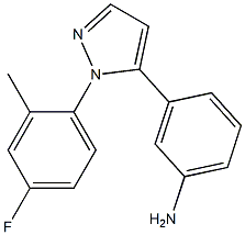 3-(1-(4-fluoro-2-methylphenyl)-1H-pyrazol-5-yl)aniline Struktur