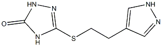 3-(2-(1H-pyrazol-4-yl)ethylthio)-1H-1,2,4-triazol-5(4H)-one Struktur