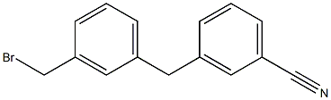 3-(3-(bromomethyl)benzyl)benzonitrile Struktur