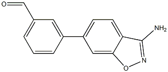 3-(3-aminobenzo[d]isoxazol-6-yl)benzaldehyde Struktur