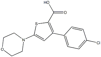 3-(4-chlorophenyl)-5-morpholinothiophene-2-carboxylic acid Struktur