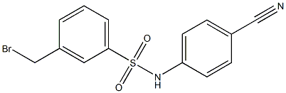 3-(bromomethyl)-N-(4-cyanophenyl)benzenesulfonamide Struktur