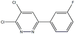 3,4-dichloro-6-(3-fluorophenyl)pyridazine Struktur