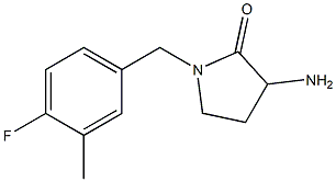 3-amino-1-(4-fluoro-3-methylbenzyl)pyrrolidin-2-one Struktur