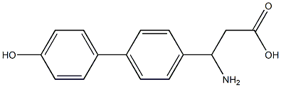 3-amino-3-(4'-hydroxybiphenyl-4-yl)propanoic acid Struktur