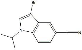 3-bromo-1-isopropyl-1H-indole-5-carbonitrile Struktur