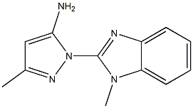 3-methyl-1-(1-methyl-1H-benzo[d]imidazol-2-yl)-1H-pyrazol-5-amine Struktur