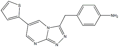 4-((6-(thiophen-2-yl)-[1,2,4]triazolo[4,3-a]pyrimidin-3-yl)methyl)aniline Struktur