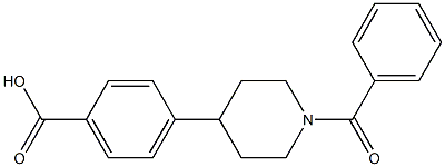 4-(1-benzoylpiperidin-4-yl)benzoic acid Struktur