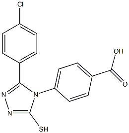 4-(3-(4-chlorophenyl)-5-mercapto-4H-1,2,4-triazol-4-yl)benzoic acid Struktur