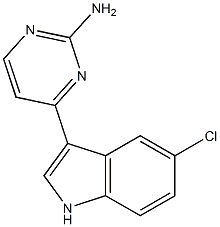 4-(5-chloro-1H-indol-3-yl)pyrimidin-2-amine Struktur