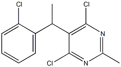 4,6-dichloro-5-(1-(2-chlorophenyl)ethyl)-2-methylpyrimidine Struktur