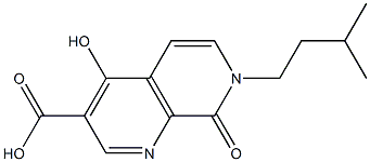 4-hydroxy-7-isopentyl-8-oxo-7,8-dihydro-1,7-naphthyridine-3-carboxylic acid Struktur