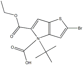 4-tert-butyl 5-ethyl 2-bromo-4H-thieno[3,2-b]pyrrole-4,5-dicarboxylate Struktur