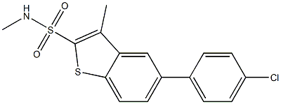 5-(4-chlorophenyl)-N,3-dimethylbenzo[b]thiophene-2-sulfonamide Struktur