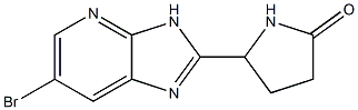 5-(6-bromo-3H-imidazo[4,5-b]pyridin-2-yl)pyrrolidin-2-one Struktur