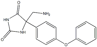 5-(aminomethyl)-5-(4-phenoxyphenyl)imidazolidine-2,4-dione Struktur