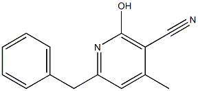 6-benzyl-2-hydroxy-4-methylnicotinonitrile Struktur