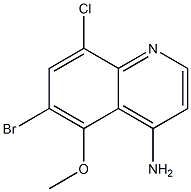 6-bromo-8-chloro-5-methoxyquinolin-4-amine Struktur