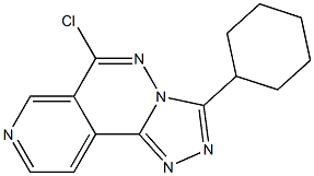 6-chloro-3-cyclohexylpyrido[4,3-d][1,2,4]triazolo[4,3-b]pyridazine Struktur