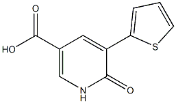 6-oxo-5-(thiophen-2-yl)-1,6-dihydropyridine-3-carboxylic acid Struktur