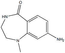 8-amino-1-methyl-3,4-dihydro-1H-benzo[e][1,4]diazepin-5(2H)-one Struktur