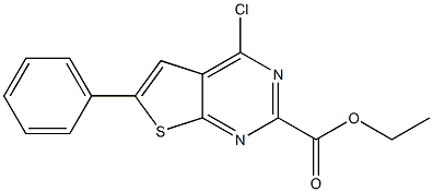 ethyl 4-chloro-6-phenylthieno[2,3-d]pyrimidine-2-carboxylate Struktur