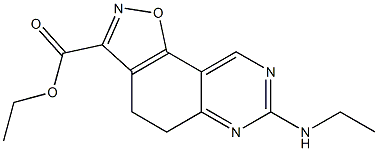 ethyl 7-(ethylamino)-4,5-dihydroisoxazolo[5,4-f]quinazoline-3-carboxylate Struktur