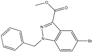 methyl 1-benzyl-5-bromo-1H-indazole-3-carboxylate Struktur