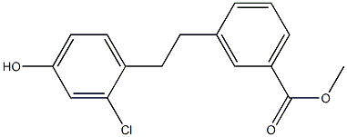 methyl 3-(2-chloro-4-hydroxyphenethyl)benzoate Struktur