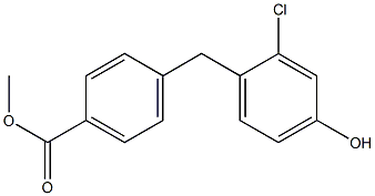 methyl 4-(2-chloro-4-hydroxybenzyl)benzoate Struktur