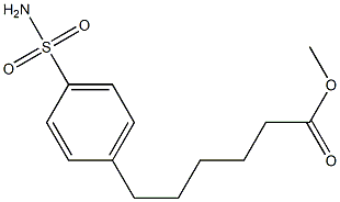 methyl 6-(4-sulfamoylphenyl)hexanoate Struktur