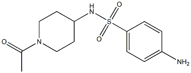 N-(1-acetylpiperidin-4-yl)-4-aminobenzenesulfonamide Struktur