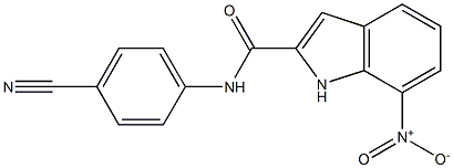 N-(4-cyanophenyl)-7-nitro-1H-indole-2-carboxamide Struktur