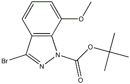 tert-butyl 3-bromo-7-methoxy-1H-indazole-1-carboxylate Struktur