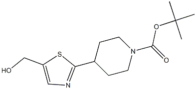 tert-butyl 4-(5-(hydroxymethyl)thiazol-2-yl)piperidine-1-carboxylate Struktur