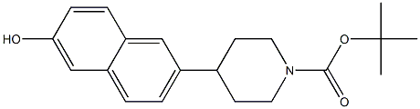 tert-butyl 4-(6-hydroxynaphthalen-2-yl)piperidine-1-carboxylate Struktur