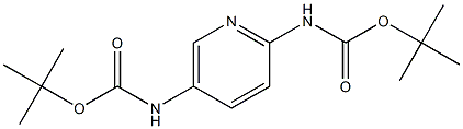 tert-butyl 5-(tert-butoxycarbonyl)aminopyridin-2-ylcarbamate Struktur